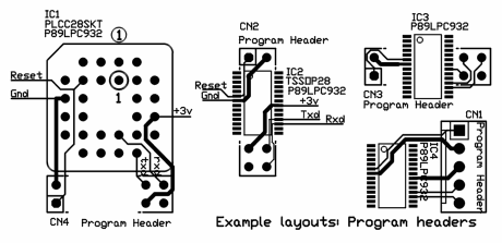 Program Header PCB layouts