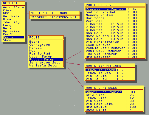 'Netlist' Settings