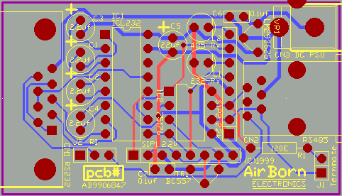 PCB - 232 to 485 converter